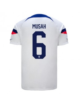 Billige forente stater Yunus Musah #6 Hjemmedrakt VM 2022 Kortermet